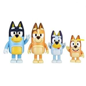 Bluey & Family - 4 Figure Pack - Bingo, Bluey, Chilli Mum, Bandit Dad - NEW SET!